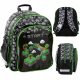  Minecraft Multi-Compartment School Backpack, Paso, Black, Grey and Silver Tones, Green Tones, Multicolor, 18L