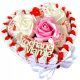  Gift Set Heart Cake with Kinder and soap roses Mother's Day Gift