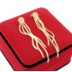  GOLD SURGICAL STEEL EARRINGS LONG SNAKES 9 cm MEGA IMPRESSIVE