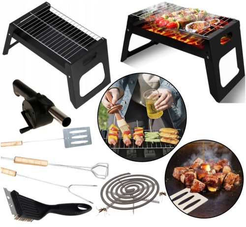  FOLDING TOURIST GRILL FOR CAMPING BBQ PORTABLE CHARCOAL FOR GARDEN CAMPING