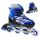  PATINS EN LIGNE RÉGLABLES BLEU 38-41 ROUE LED EN CADEAU