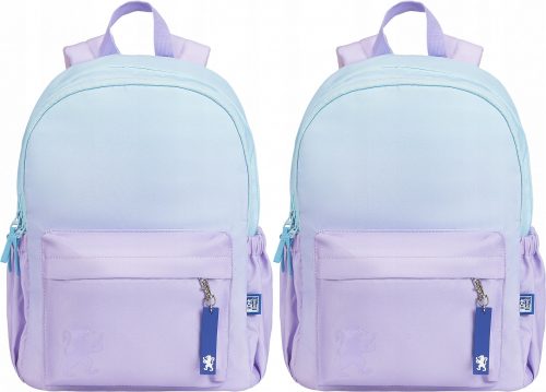 Lavender Oxford Gradient Dual Compartment School Backpack, 25L, 40x30x15cm