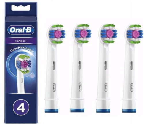  Oral-B Pro 3D White Electric Toothbrush Heads, 4 Pack