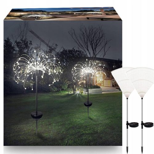  2x Solar Garden Lamp Dandelion Fireworks 150 LED