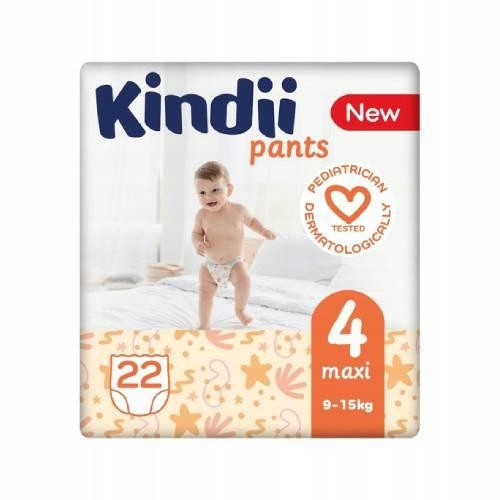  Kindii Absorbent diaper pants maxi size 4 (9-15 kg) 22 pieces