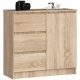  Akord JERRY chest of drawers 80 x 35 x 77cm Sonoma oak matt