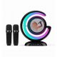  WIRELESS KARAOKE SET FOR KIDS, BLUETOOTH SPEAKER + 2 MICROPHONES + USB - USB-C CABLE 0.5 M 50 CM WHITE