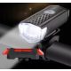  BICYCLE LIGHT SET, FLASHLIGHT FRONT, REAR, RECHARGEABLE LIGHT + USB