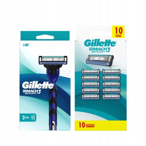  Gillette Mach 3 SPORT razor for razor cartridges, 10 pcs.