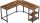  Songmics Vasagle Corner Desk 138 x 138 x 76 cm Brown Shades