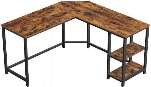  Songmics Vasagle Corner Desk 138 x 138 x 76 cm Brown Shades