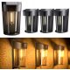  Black garden wall light Quntis with integrated 0.1 W LED source