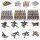  LARGE SET WITH 60 MILITARY MINIFIGURES + LEGO WEAPONS