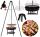  Hanging Charcoal Grill Fire Pit Garden Tripod Campfire + Blower FREE