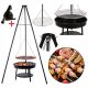  Hanging Charcoal Grill Fire Pit Garden Tripod Campfire + Blower FREE