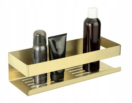  WALL SHELF, gold, BATHROOM FOR SHOWER, non-invasive installation