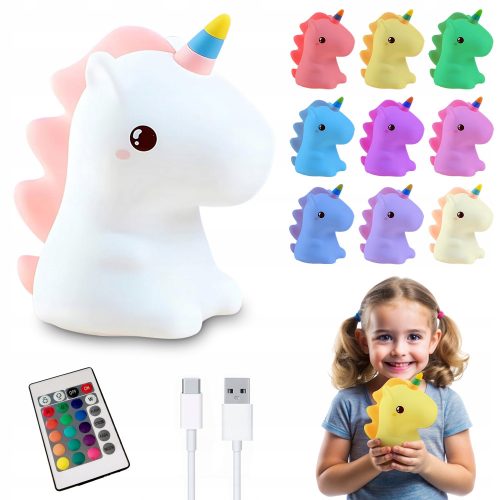  SILICONE LED NIGHT LAMP RAINBOW UNICORN USB