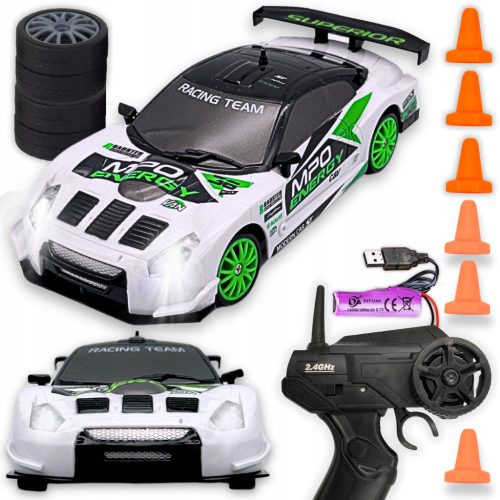  RC AUTO DRIFT 4X4 REMOTE CONTROLLED, NISSAN GT-R, 2.4GHZ REMOTE CONTROL, BATTERY