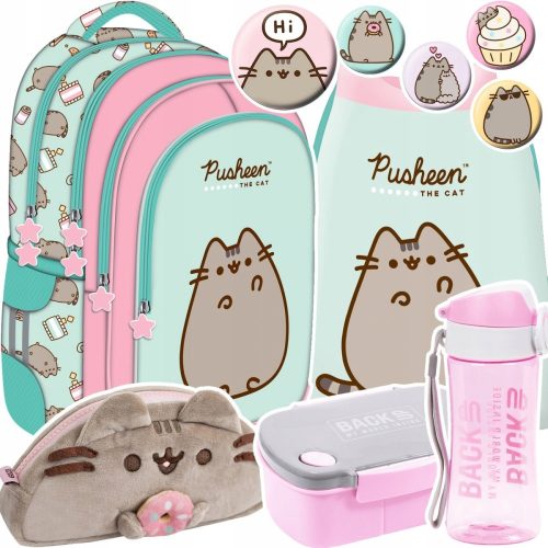  PUSHEEN ST.Right MINT Cat Kitten Backpack FOR GIRLS GRADE 1-3 + 5 more products