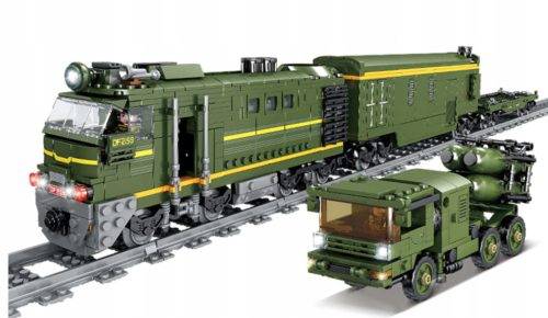  BLOCKI CITY ARMY TRAIN GREEN