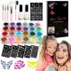  LARGE TATTOO SET GLITTER TATTOOS TEMPLATES 24 COLORS