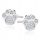  NASSARIUS EARRINGS PAW DOG CAT RHODIUM PLATED SILVER 925 WITH ZIRCONS