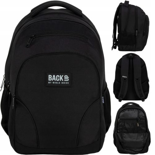 BackUP 30L Large School Backpack for Teens - Classic Black