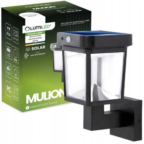  Lumiled solar lamp, black, 28.7 cm, 1 pc.