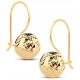  GOLD DIAMOND BALL HANGING EARRINGS 333