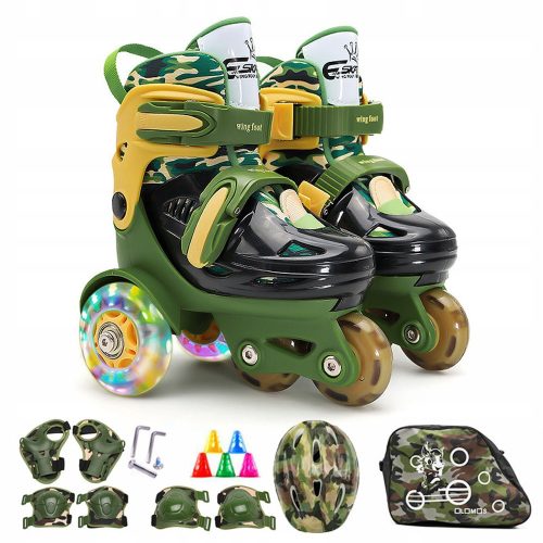  Children's roller skate set for beginners, multi-colored, sizes 27-30