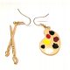  Funny Unique Earrings Add Humor to Your Style - palette and brushes