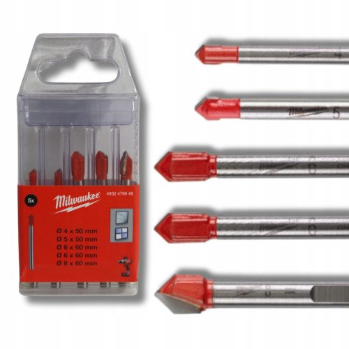  Milwaukee Tile and Ceramic Drill Set 4932479948 5-piece