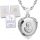  Silver chain communion medallion heart 925 Mother of God and for baptism