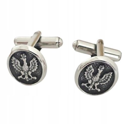  OVAL CUFFLINKS WITH EAGLE SILVER 925