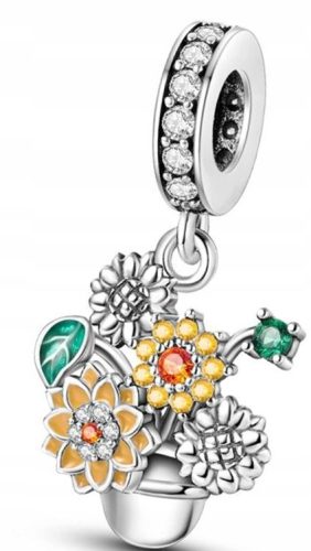  Charms Pendant Bouquet Charms Flowers Charms Pendants Silver s925