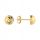  Gold earrings HALF BALLS DIAMOND 5MM pr.585