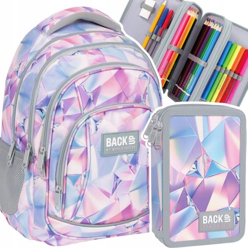  Multi-part school backpack Backup Multicolored 26 l + tri-fold pencil case Backup