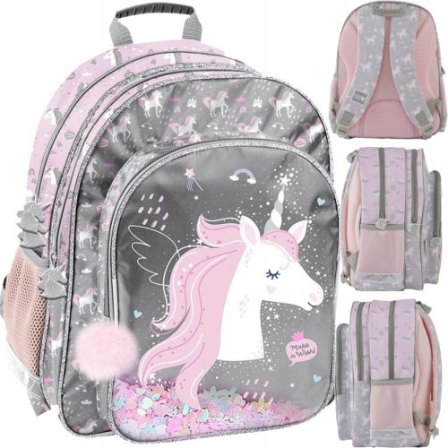 Paso Unicorn School Backpack for Grades 1-3 - Perfect for Young Girls