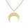  Lunula pendant inverted moon gold plated silver