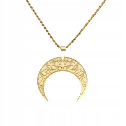  Lunula pendant inverted moon gold plated silver