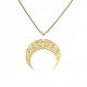  Lunula pendant inverted moon gold plated silver