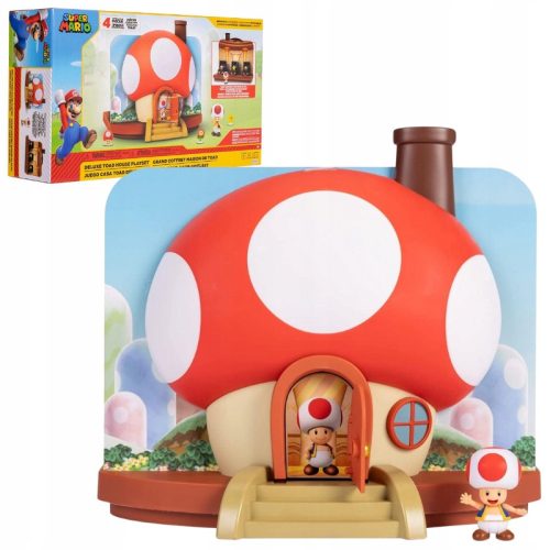  SUPER MARIO BROS TOAD HOUSE DELUXE PLAY SET WITH MUSHROOM FIGURES