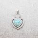  Silver larimar heart pendant