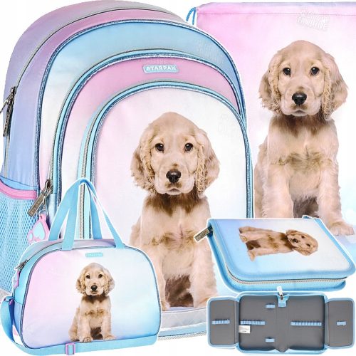  School backpack with multiple compartments DOG CUTIES Starpak Blue tones, Pink tones, Multicolored 23 l + 3 more products