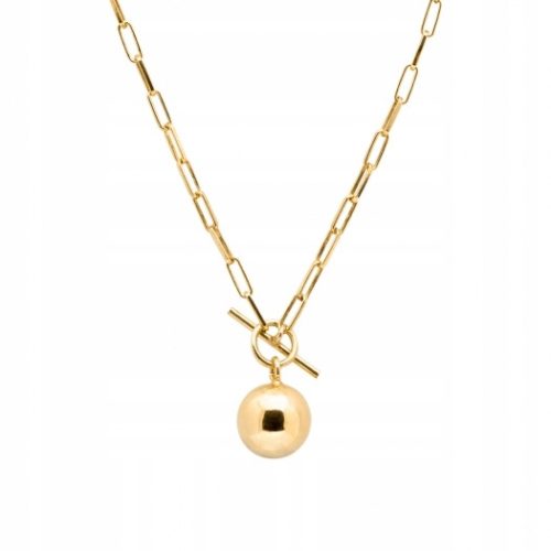  Gold-plated chain necklace with ball ANIA KRUK