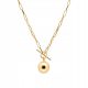  Gold-plated chain necklace with ball ANIA KRUK