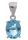  RHODIUM-PLATED SILVER SWISS TOPAZ NATURAL PENDANT