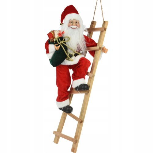  Santa Claus on a ladder, Christmas decoration, 30 x 65 cm