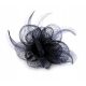  Brooch/hair ornament Navy flower with feathers Fascinator/ 2903