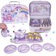  Tea Set In A Suitcase Unicorn Jug Tray Plates Cups